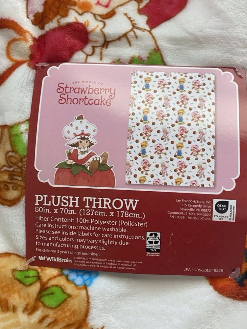 Strawberry Shortcake Huckleberry Pie Raspberry Tart Halloween Throw Blanket NEW